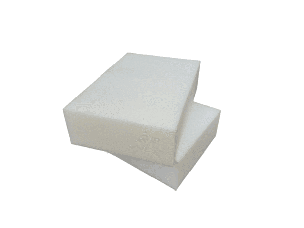A pair of 4" x 10" x 15" foam sponges
