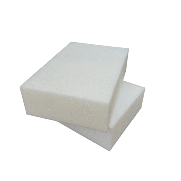A pair of 4" x 10" x 15" foam sponges